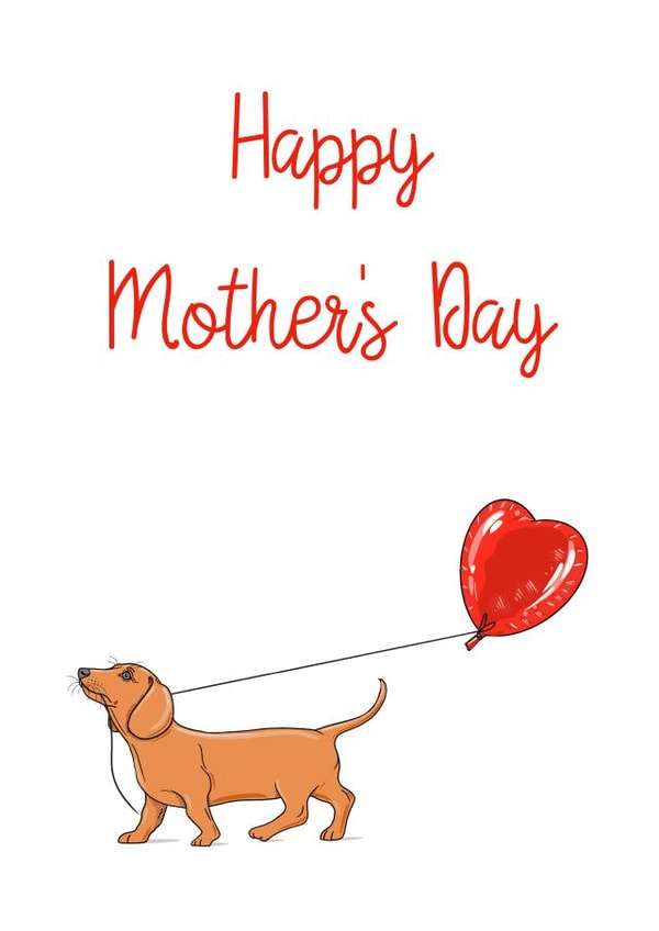 heart balloon Mothers Day Card 32402 created by Adam Regester