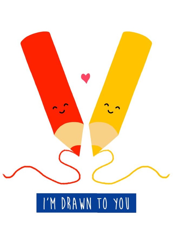 illustration pencil Valentines Day Card 18800 created by Holly Collective