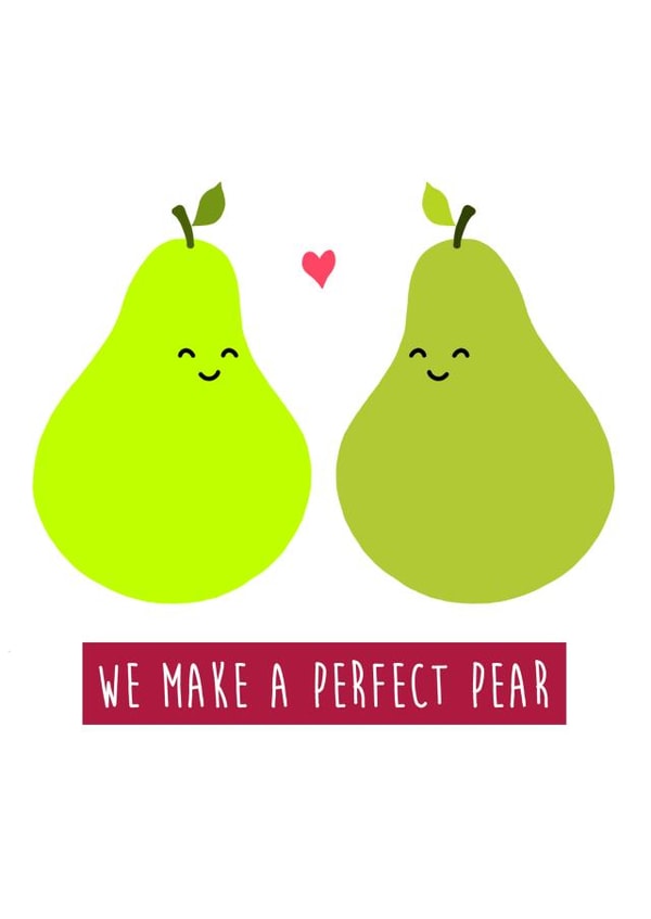 pun pear Valentines Day Card 18801 created by Holly Collective