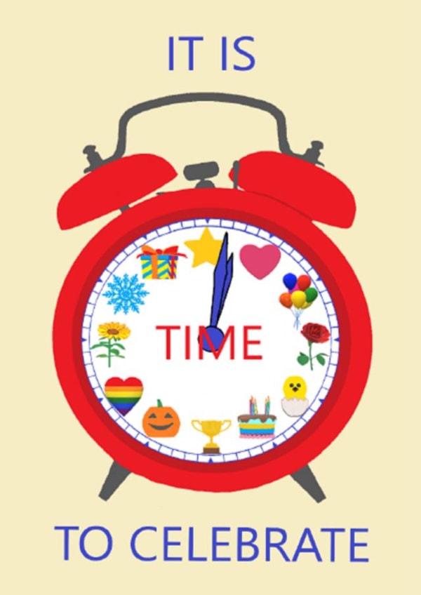 time alarm Birthday Card 46404 created by Kamila C.