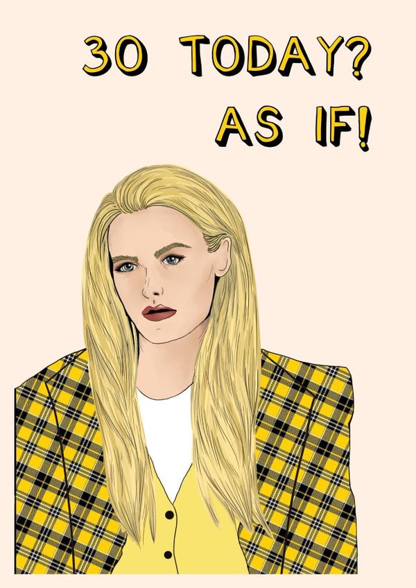 clueless cher Birthday Card 20804 created by Poppy & Mabel 