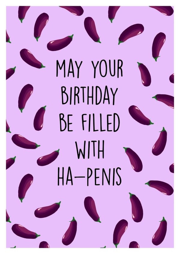 egg plant emoji Valentines Day Card 45899 created by Poppy & Mabel 