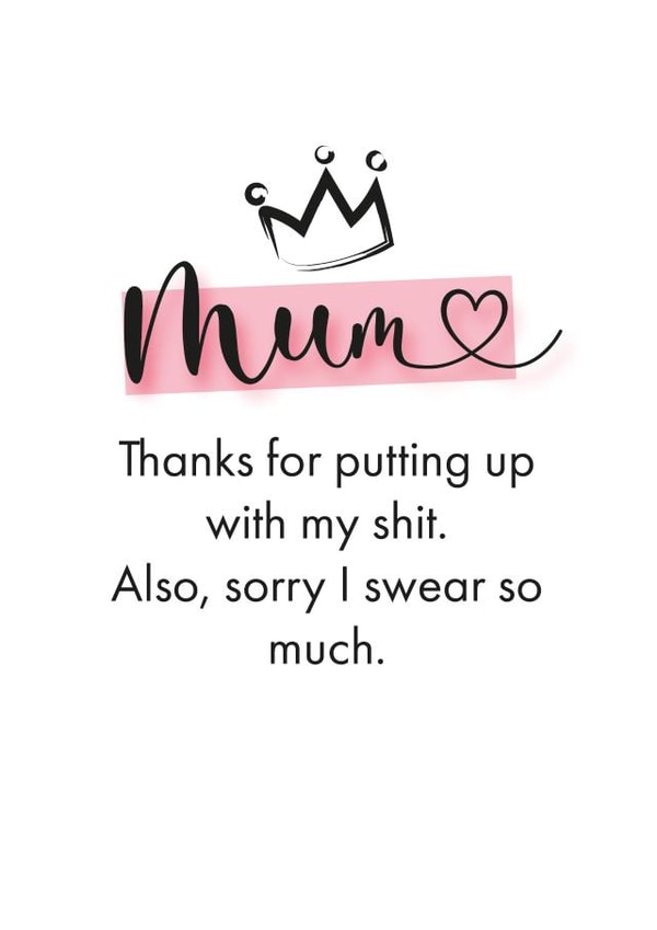 Crown mum Mothers Day Card 44125 created by Daisy Jo Design