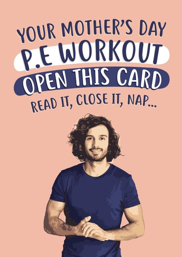 Joe Wicks Mum Mothers Day Card 33668 created by @linesbehind
