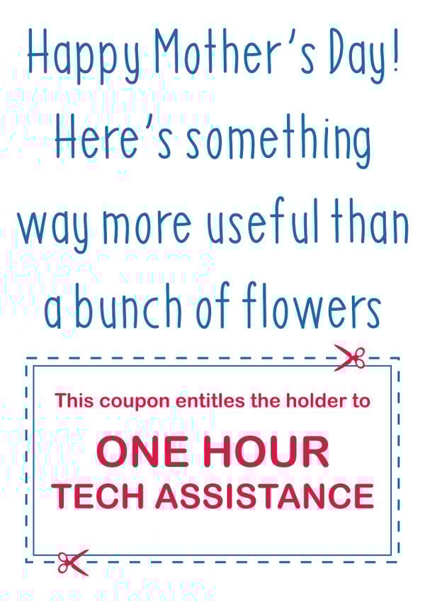 Funny Mothers Day Card - Mum - Voucher - Here's Something Way More Useful Than a Bunch Of Flowers created by Susiewuzie