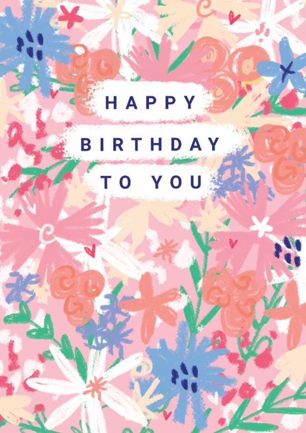 Floral Happy Birthday card created by Little Mono