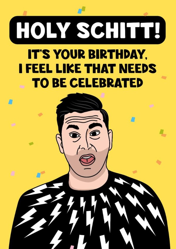 Adult  David Rose Schitt's Creek Birthday Card 1000 created by Emoticology Cards