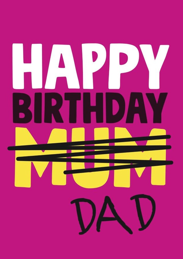 Dad happy birthday card created by Roll Creative