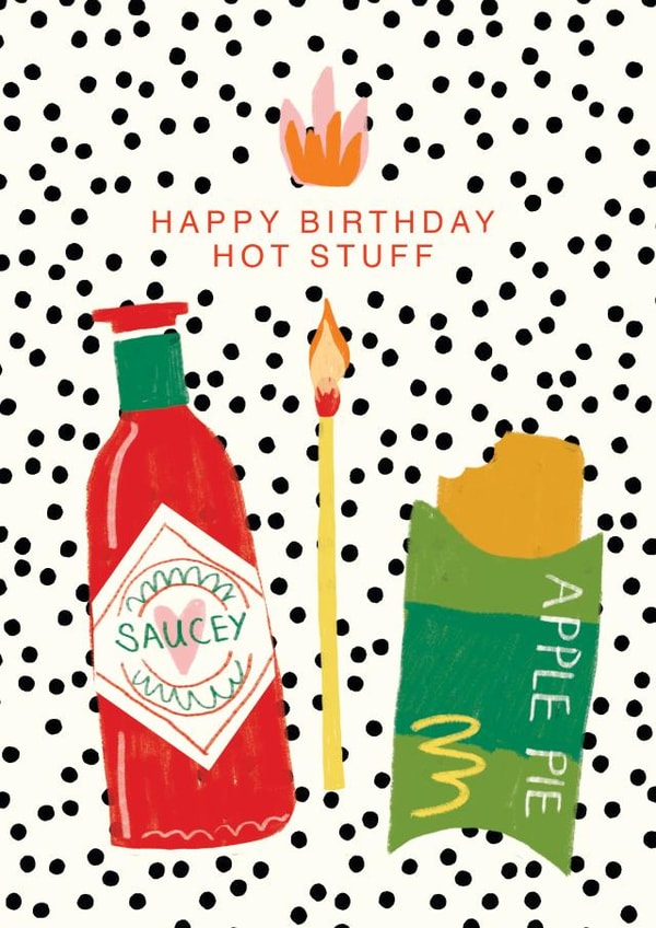 apple pie mcdonalds Birthday Card 21500 created by DOTS + STRIPES