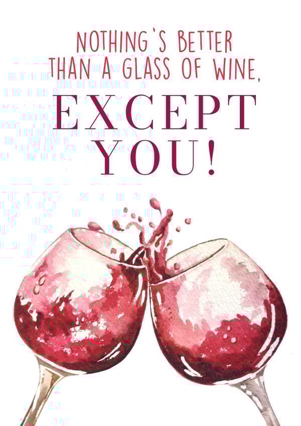 wine alcohol Love & Friendship Card 47038 created by Maria Amaya