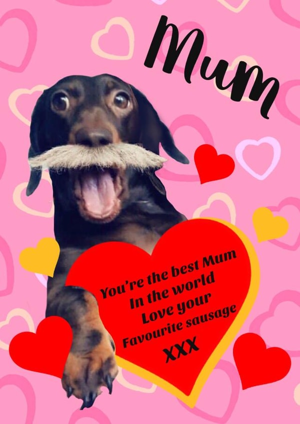 Dachshund Sausage Card 33557 created by Peculiar Print Shop by Hannaeyetattoo 