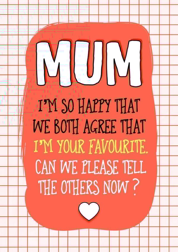 From Mum's Favourite Card created by Adam Regester