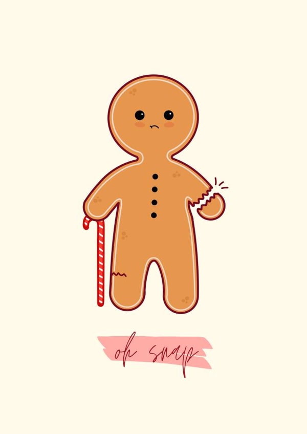 gingerbread man healing Get Well Card 21460 created by ChronicPrints