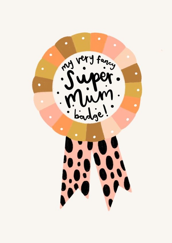 mothers day super mum Mothers Day Card 47178 created by Printed Picnic