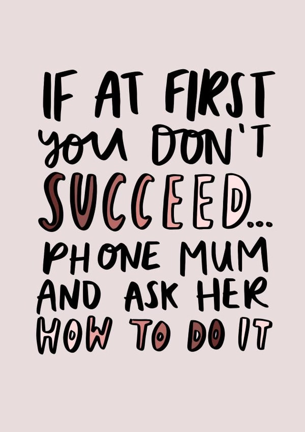 Funny Mum Advice Card created by Studio Yelle