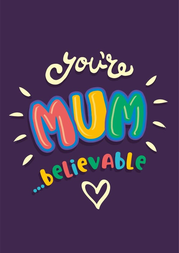 Mum…believable card for Mum created by The Typecast Gallery