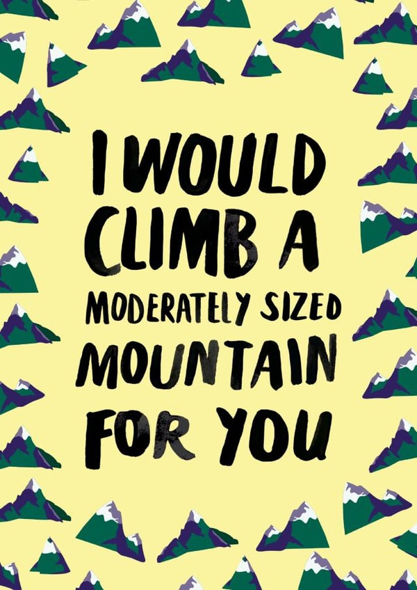mountain climb Valentines Day Card 42255 created by Cath Tate Cards