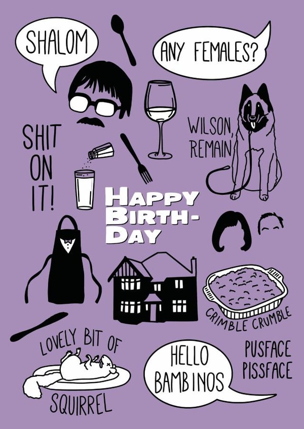 Friday night dinner nightdinner Birthday Card 20225 created by Good Goose Designs