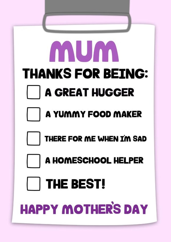 Mum Hugs Mothers Day Card 15868 created by Helen Bicknell