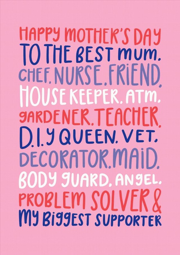 mothers day  mum  Mothers Day Card 18069 created by katie illustrated