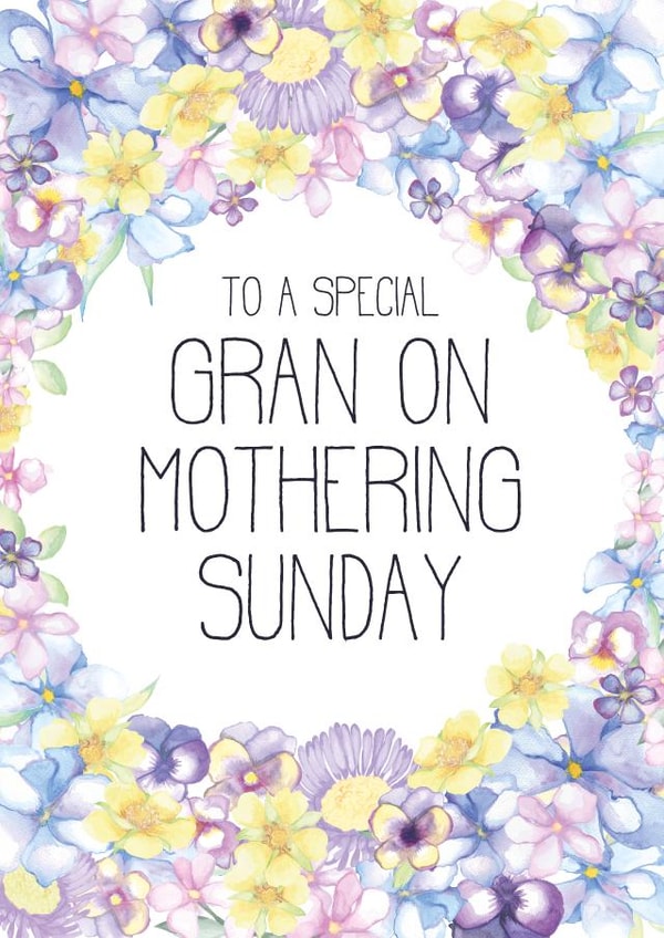 Floral Mothering Sunday card for your Gran created by Zoe-Claire