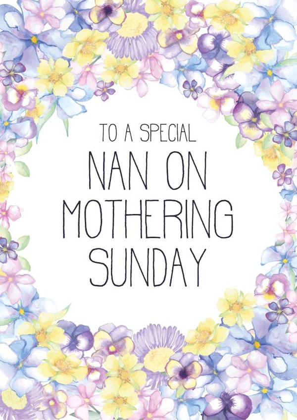Floral Mothering Sunday card for your Nan created by Zoe-Claire