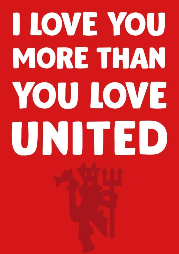 Manchester  United Valentines Day Card 16660 created by David Rudd