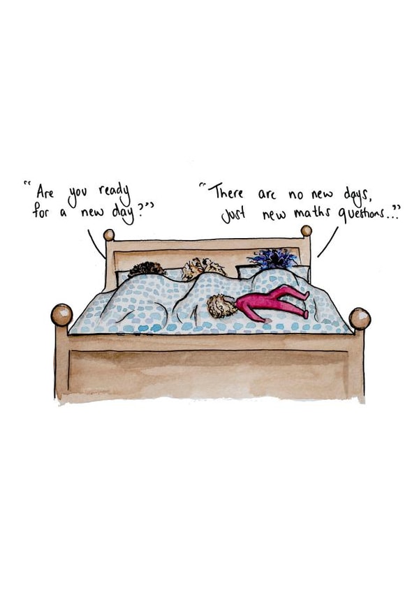 bed sleeping Mothers Day Card 43418 created by I am Spinks Art