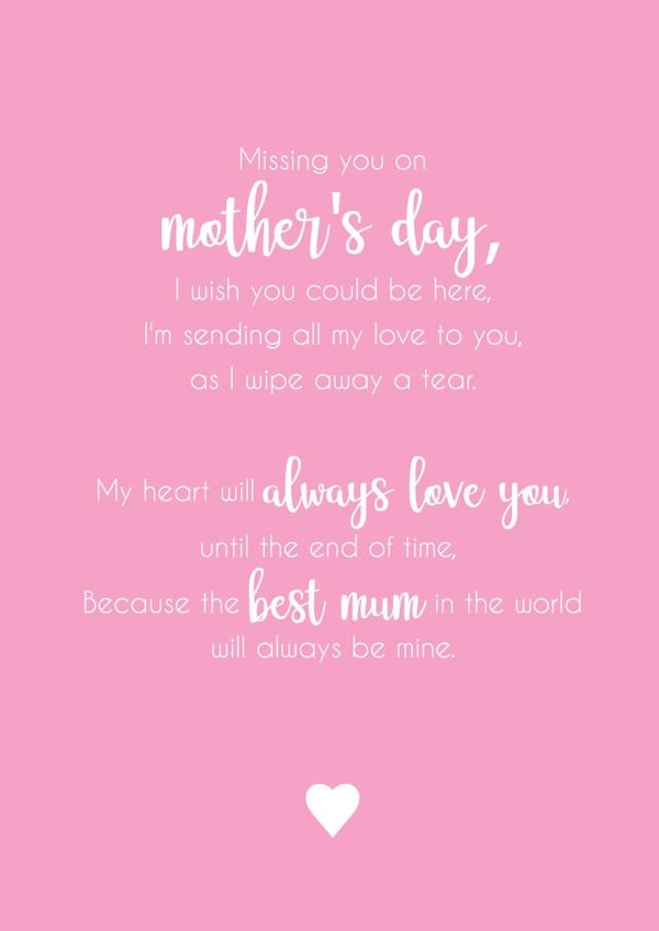 loss miss you Mothers Day Card 39563 created by Kimberley dobison