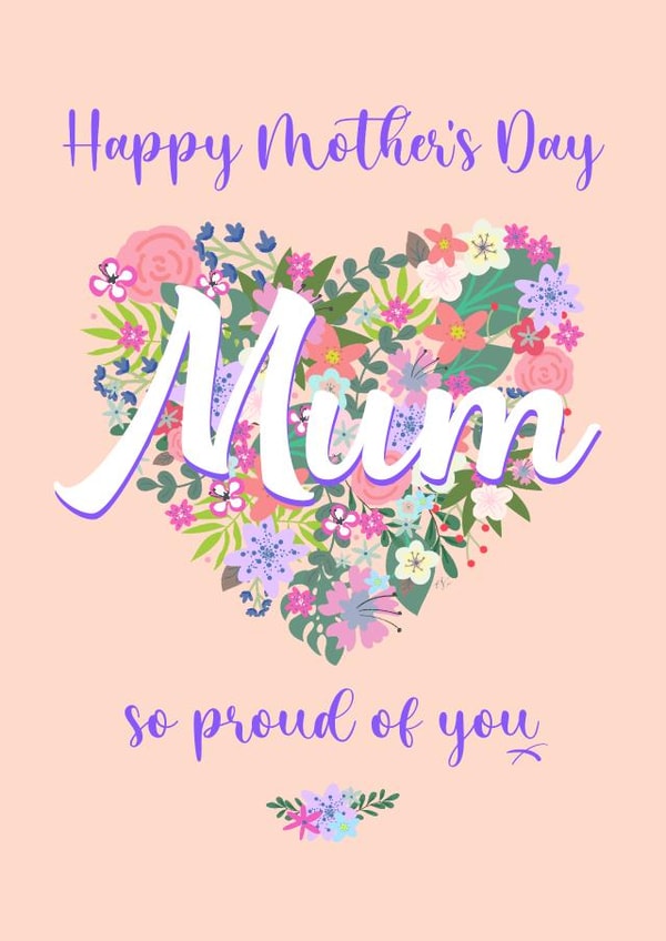 proud of you mum Mothers Day Card 43438 created by Little Cat Creates