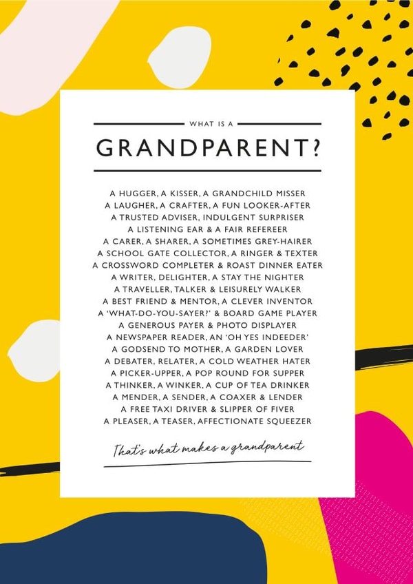 Heartfelt Birthday Card - For Grandparent - Poem created by Joanna Miller