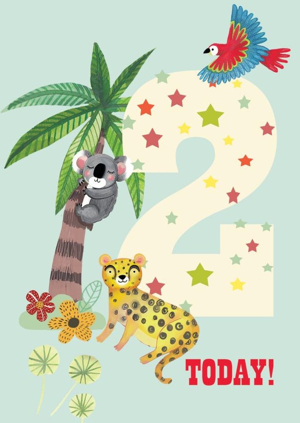 your 2 today hooray! created by Sally Darby Illustration