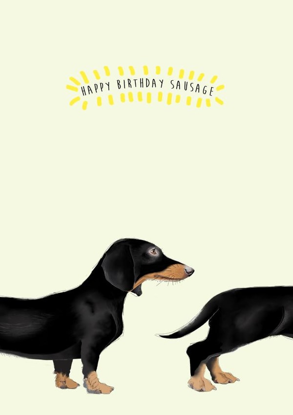 Sausage Dog Birthday Card created by Kate Daniels Design