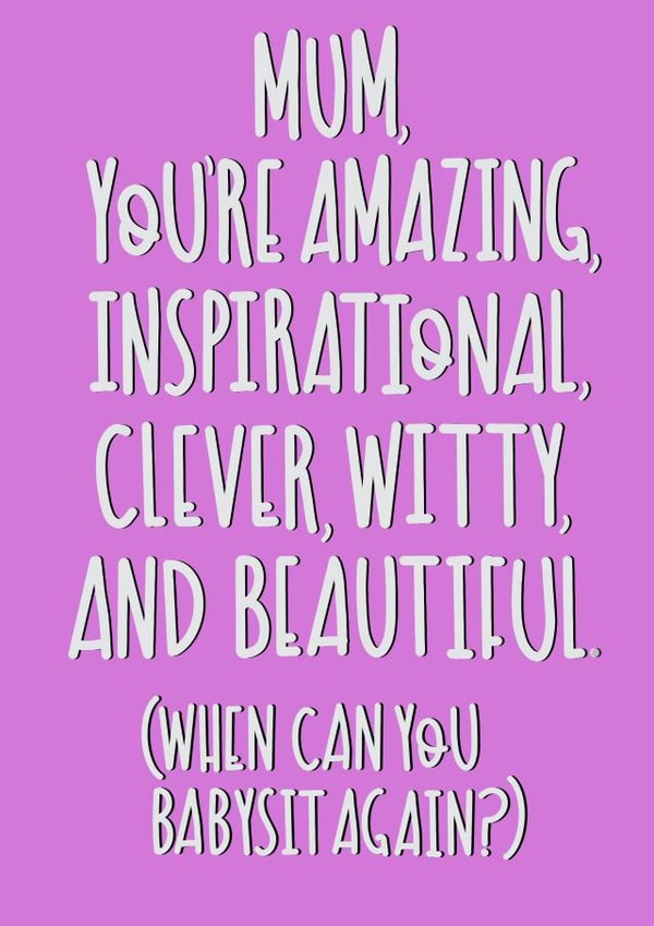 compliments funny Mothers Day Card 13633 created by Laura Did That