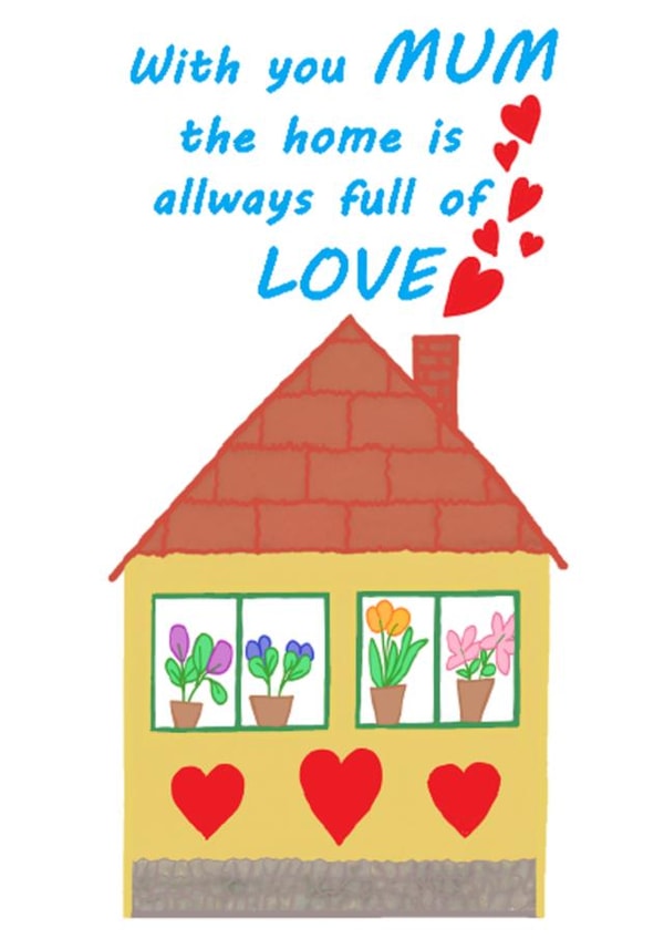 hearts home Mothers Day Card 46409 created by Kamila C.