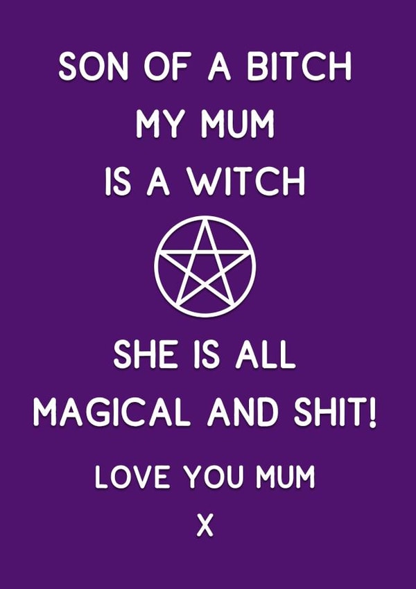 witch witchcraft Mothers Day Card 45140 created by Cheeky Witch®