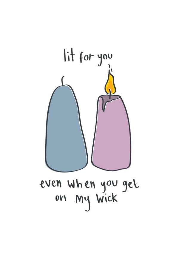 lit wick Valentines Day Card 43782 created by Mena  B