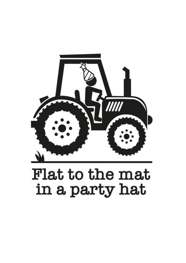 tractor flat Birthday Card 19627 created by Blossom Paper Co