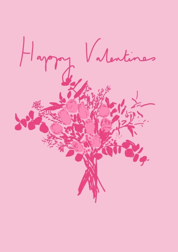 bouquet flowers Valentines Day Card 16919 created by Lucy McCabe
