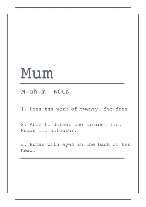 Mum m uh m Mothers Day Card 43930 created by ifandwhenprints