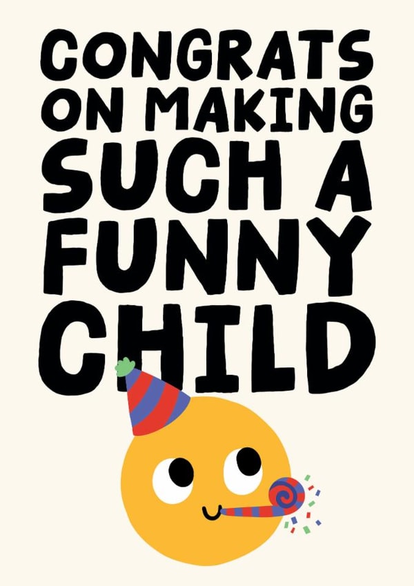 Funny Mothers Day Card - Congrats On making Such A Funny Child created by Studio Doodles