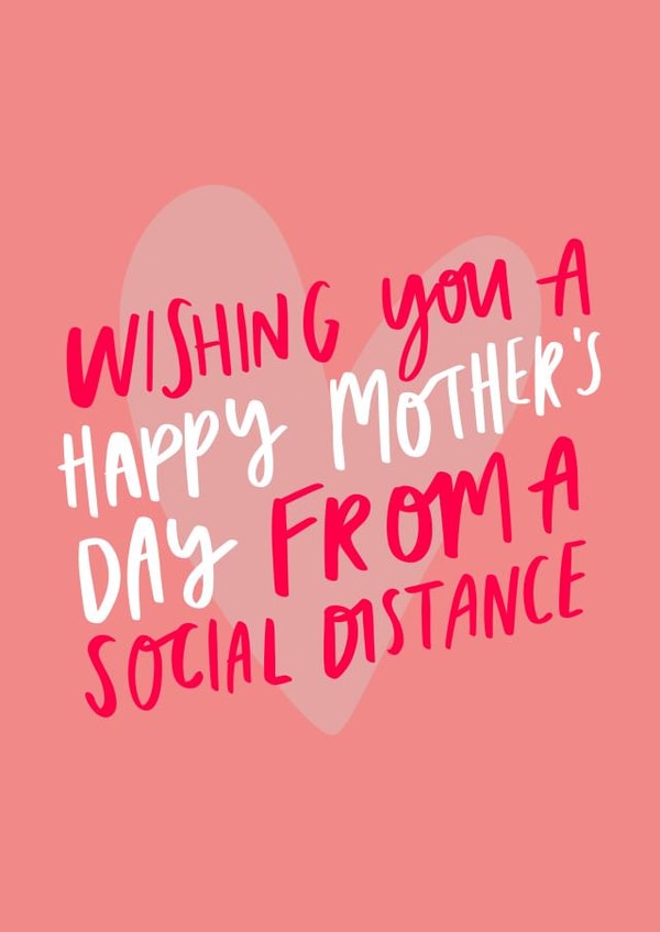 Funny Social Distancing Mother's Day Card created by Studio Yelle