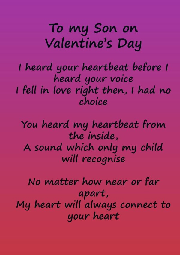 son heartbeat Valentines Day Card 45588 created by Dear Evelyn