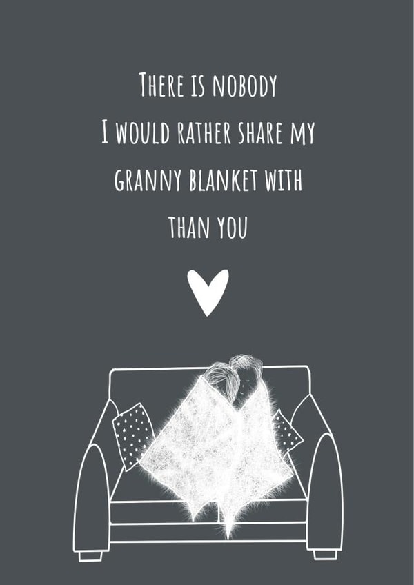 Granny blanket anniversary card created by Urban Collie