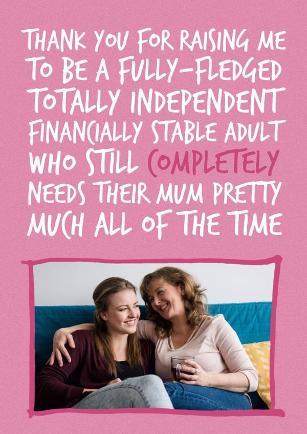 PC illustration Mothers Day Personalised Photo Card 9734 created by Brogan Thomas