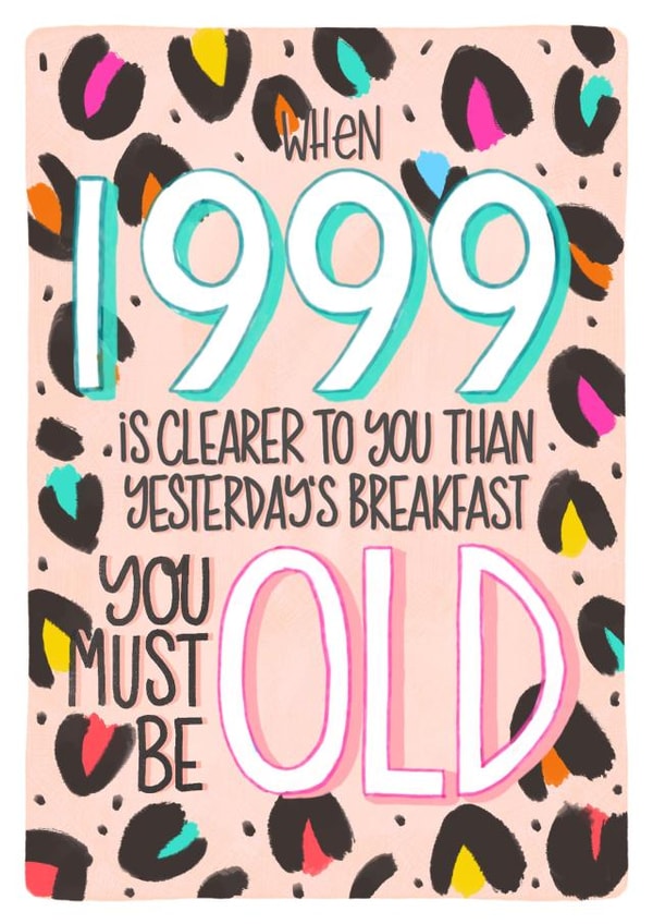 1990'S  NINETIES Birthday Card 4307 created by Claire Lefevre