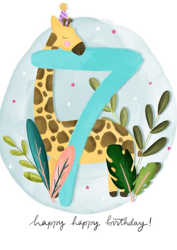 seven seventh Birthday Card 4315 created by Claire Lefevre