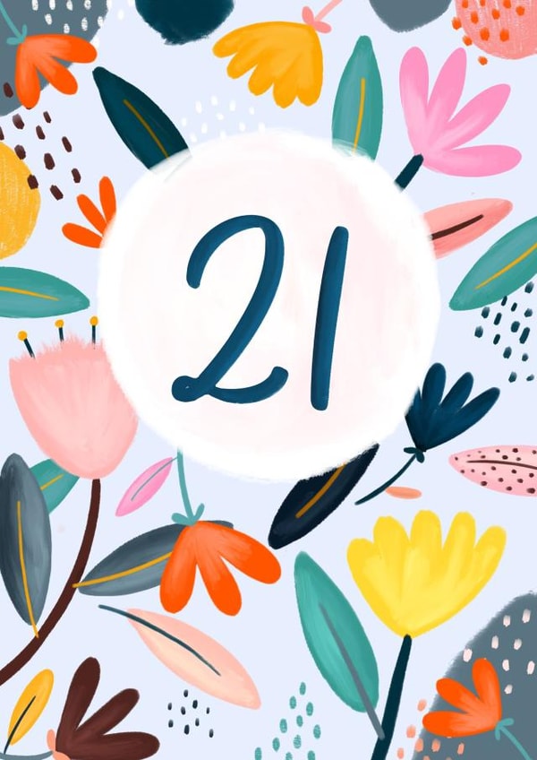 floral flower Birthday Card 4321 created by Claire Lefevre