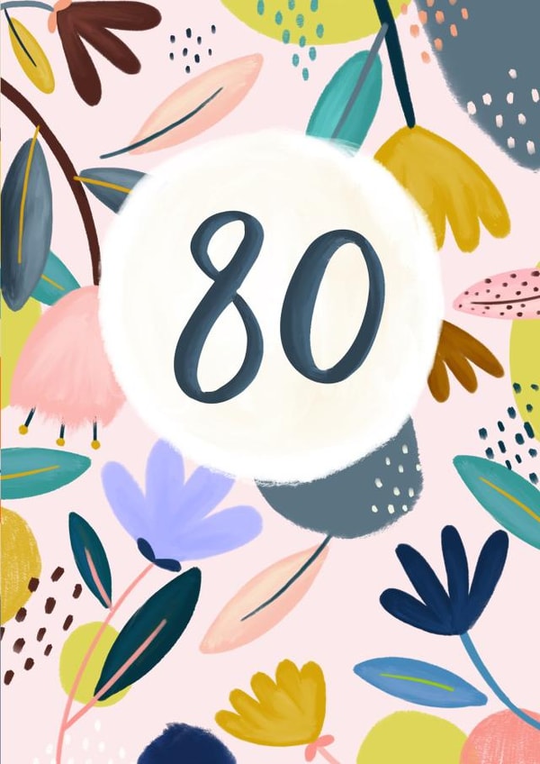 80 80th Birthday Card 4327 created by Claire Lefevre