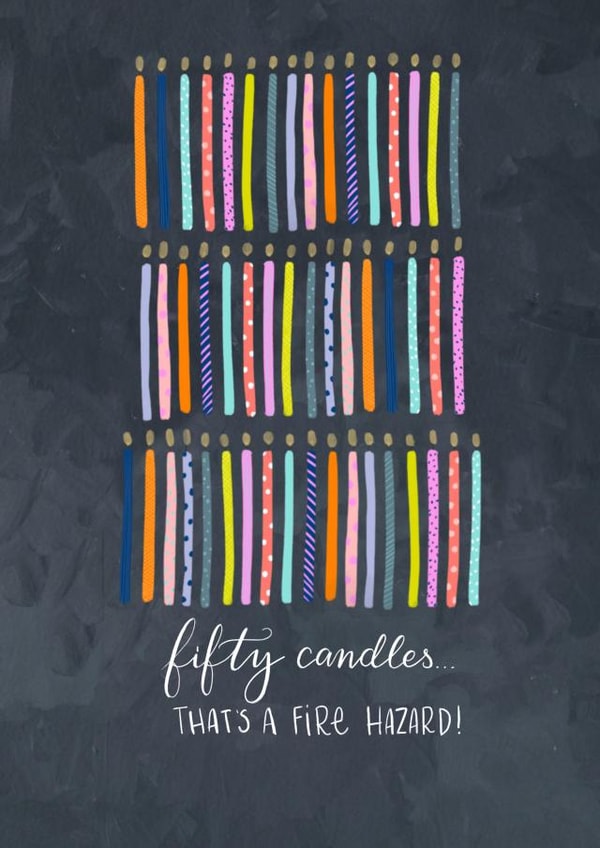 fifty 50th Birthday Card 4335 created by Claire Lefevre